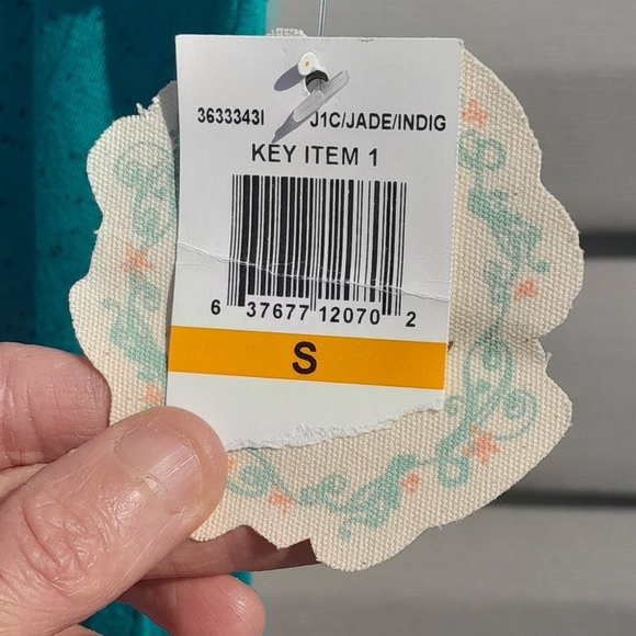 NWT Belle Du Jour Womens M  Teal Button-Front Blouse - Picture 4 of 5